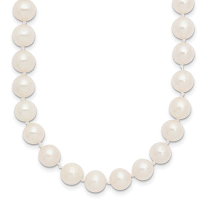 PGN 10k 7-8 mm White Near-Round Freshwater Cultured Pearl 28 inch Necklace