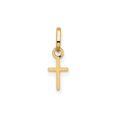 14k Tiny Cross Charm