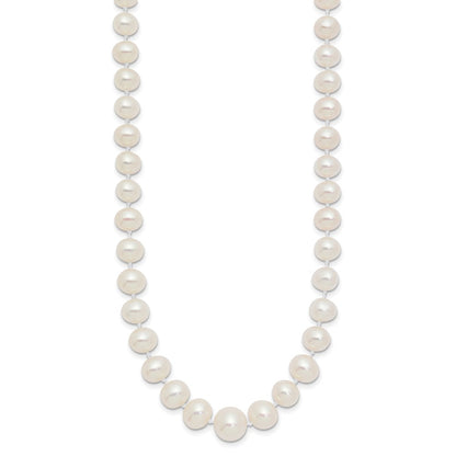 PGN 14k 4-9mm White Freshwater Cultured Pearl Graduated 18 inch Necklace