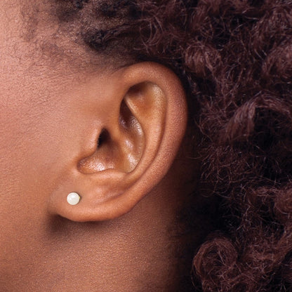 PGE 14k 3-4mm Round Freshwater Cultured Pearl Front and Back Ball Post Screwback Earrings