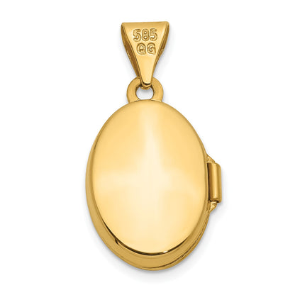 14k Diamond Oval Locket