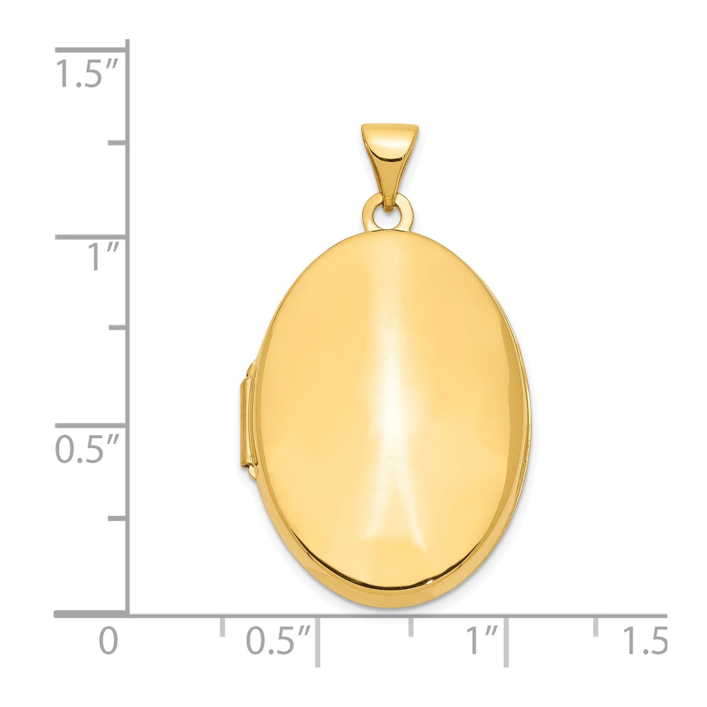 14k Polished Domed Oval Locket