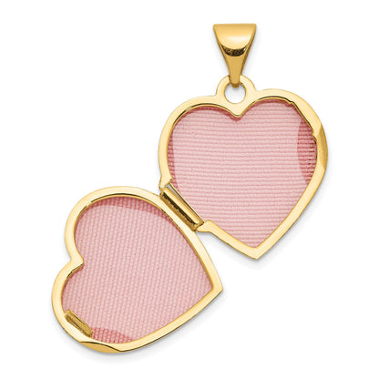 14k Reversible Floral Love You Always Heart Locket