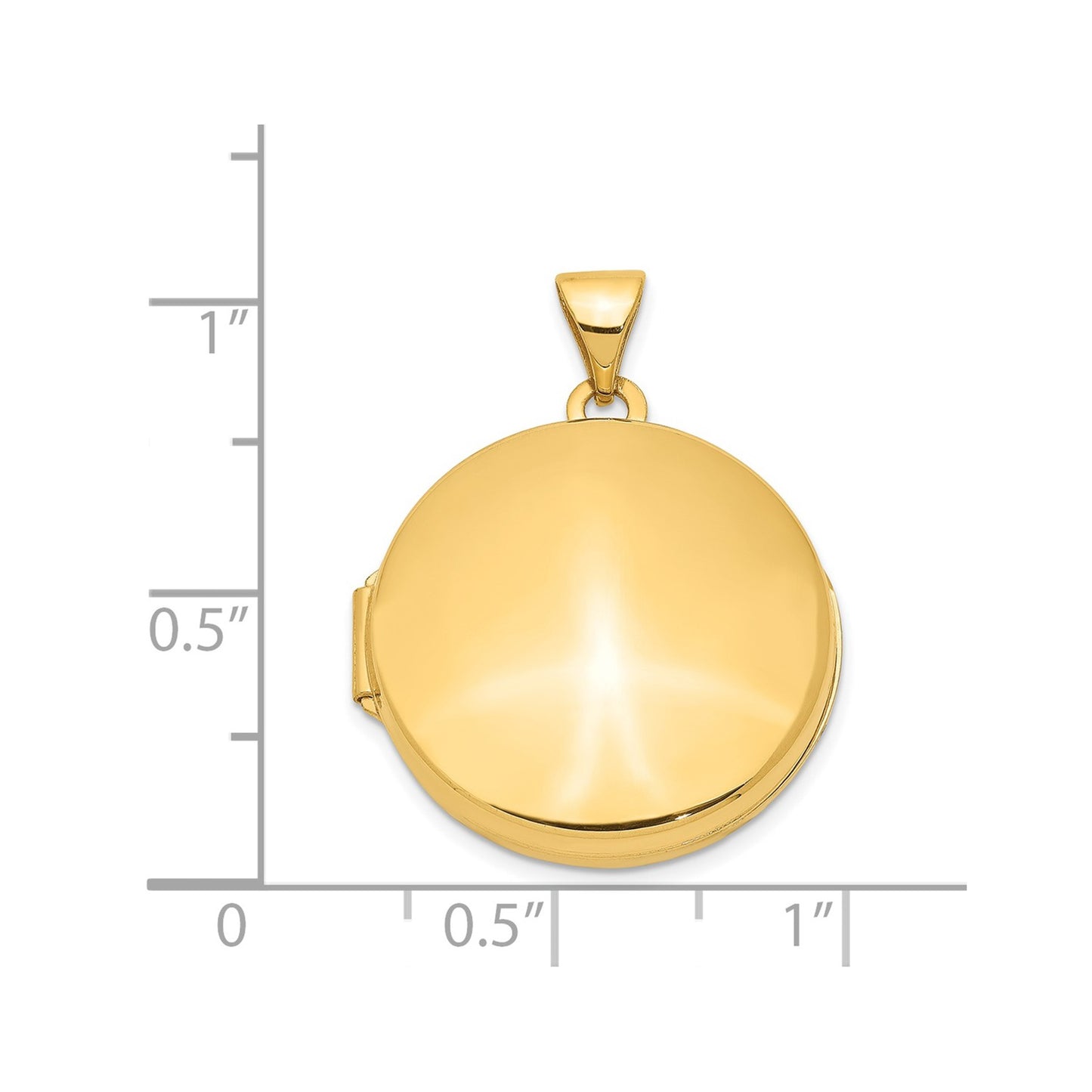 14ky 20mm Round Plain Domed Locket