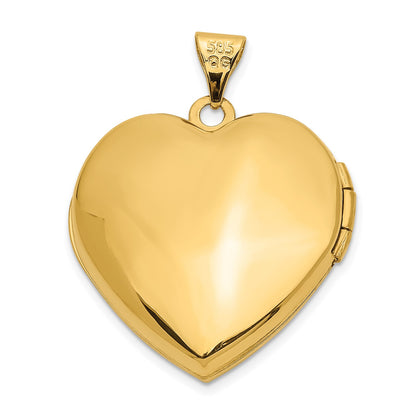 14k Two-tone w/ White Rhodium Heart w/Key Charm Inside Heart Locket