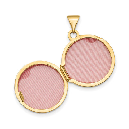 14k Polished Domed 16mm Round Locket