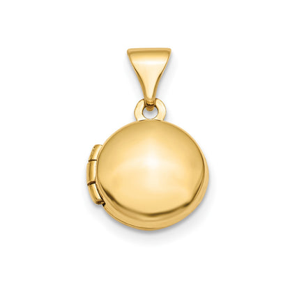 14k Polished Domed 10mm Round Locket