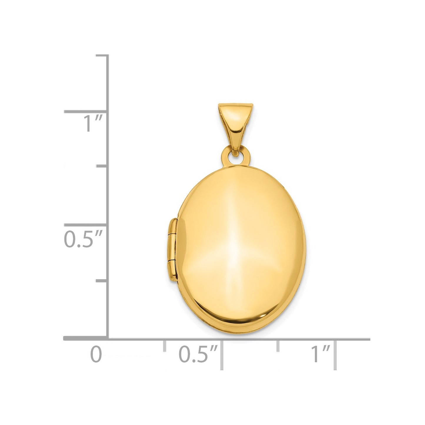 14ky 21mm Oval Locket Pendant