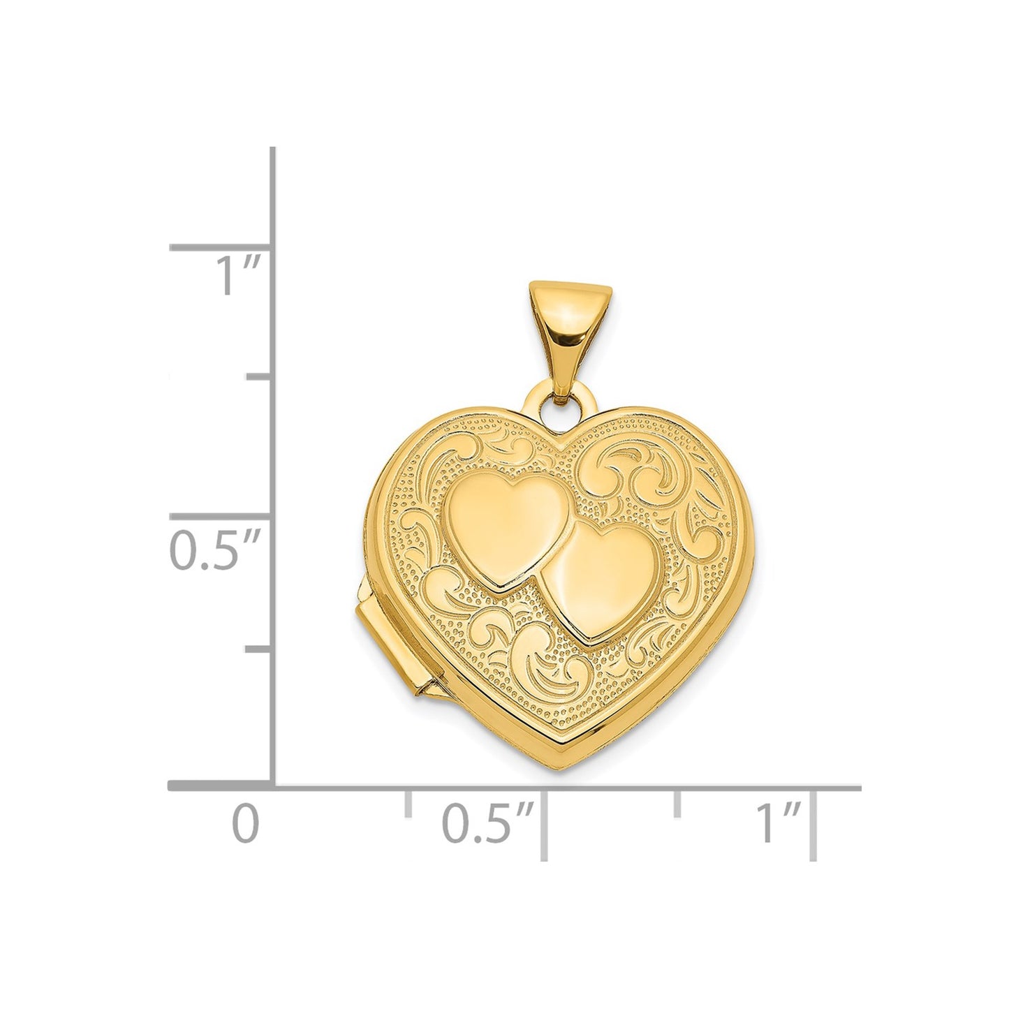 14k Double Heart Locket