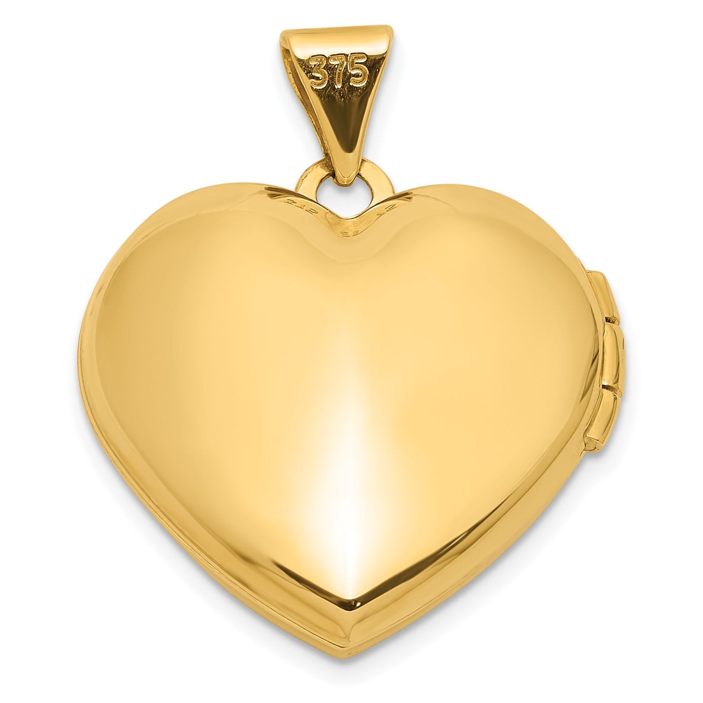 14K Polished White Agate Mom 18mm Heart Locket