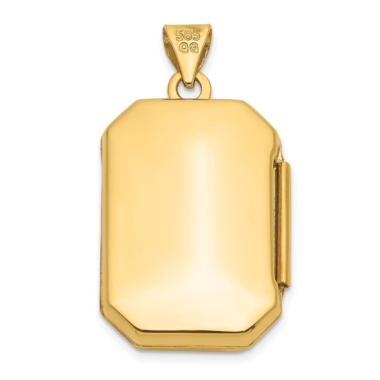 14k Yellow Gold Fancy Rectangle Locket