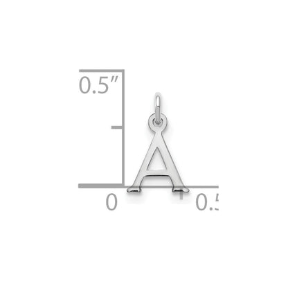 SSI Sterling Silver Rhodium-plated Letter A Initial Charm