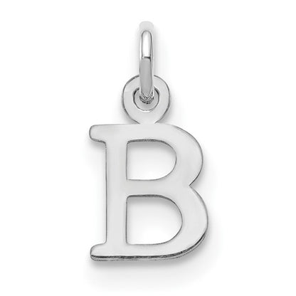 SSI Sterling Silver Rhodium-plated Letter B Initial Charm