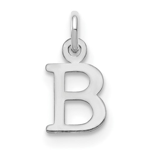SSI Sterling Silver Rhodium-plated Letter B Initial Charm