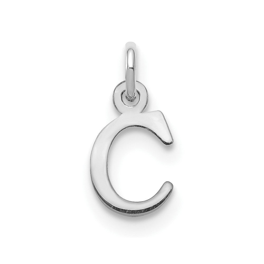 SSI Sterling Silver Rhodium-plated Letter C Initial Charm