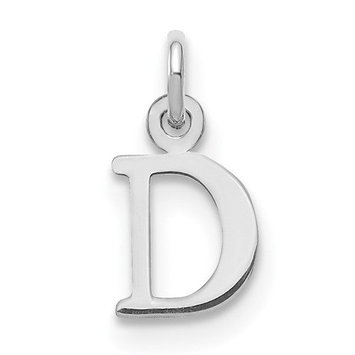 SSI Sterling Silver Rhodium-plated Letter D Initial Charm