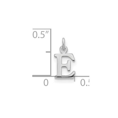SSI Sterling Silver Rhodium-plated Letter E Initial Charm