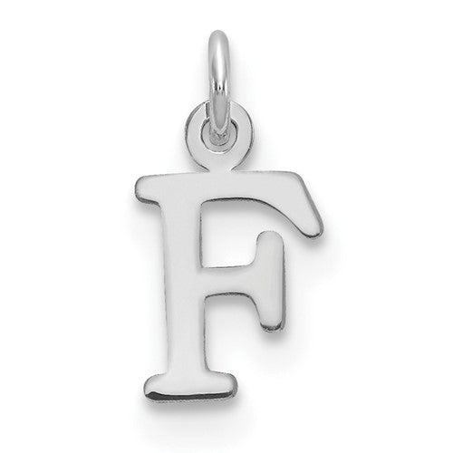 SSI Sterling Silver Rhodium-plated Letter F Initial Charm