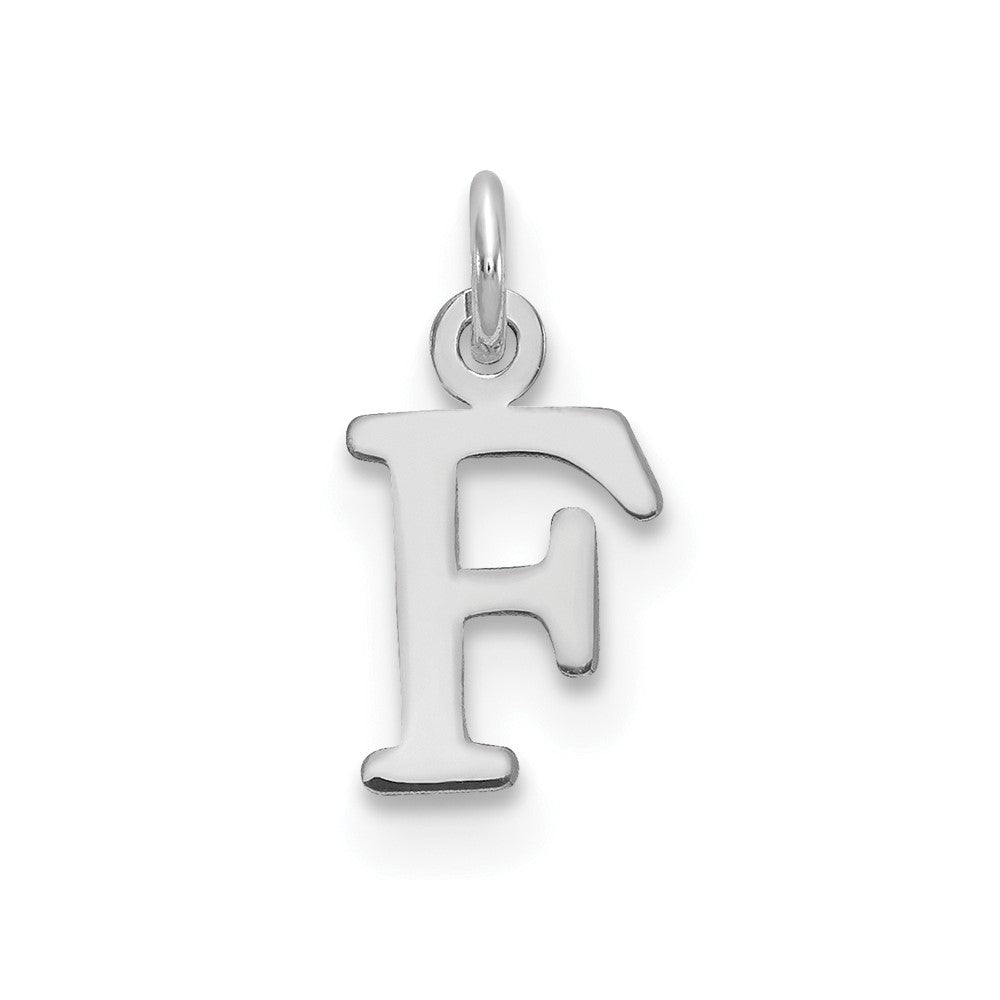 SSI Sterling Silver Rhodium-plated Letter F Initial Charm