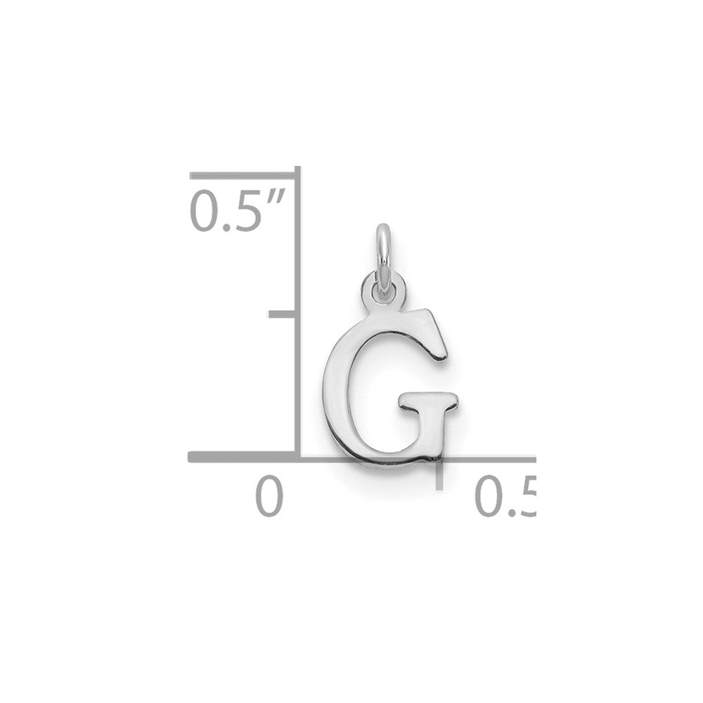SSI Sterling Silver Rhodium-plated Letter G Initial Charm