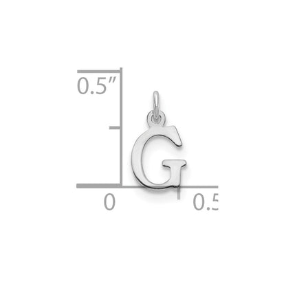 SSI Sterling Silver Rhodium-plated Letter G Initial Charm