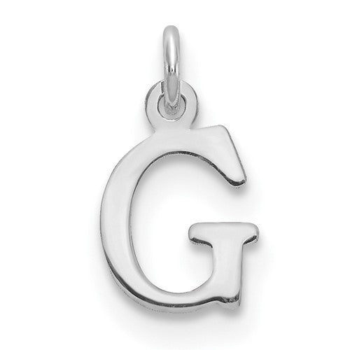 SSI Sterling Silver Rhodium-plated Letter G Initial Charm