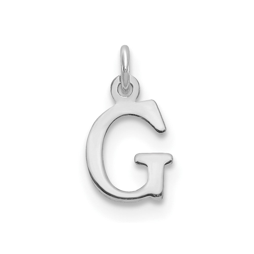 SSI Sterling Silver Rhodium-plated Letter G Initial Charm