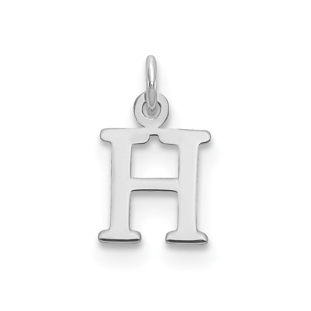 SSI Sterling Silver Rhodium-plated Letter H Initial Charm