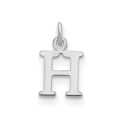SSI Sterling Silver Rhodium-plated Letter H Initial Charm