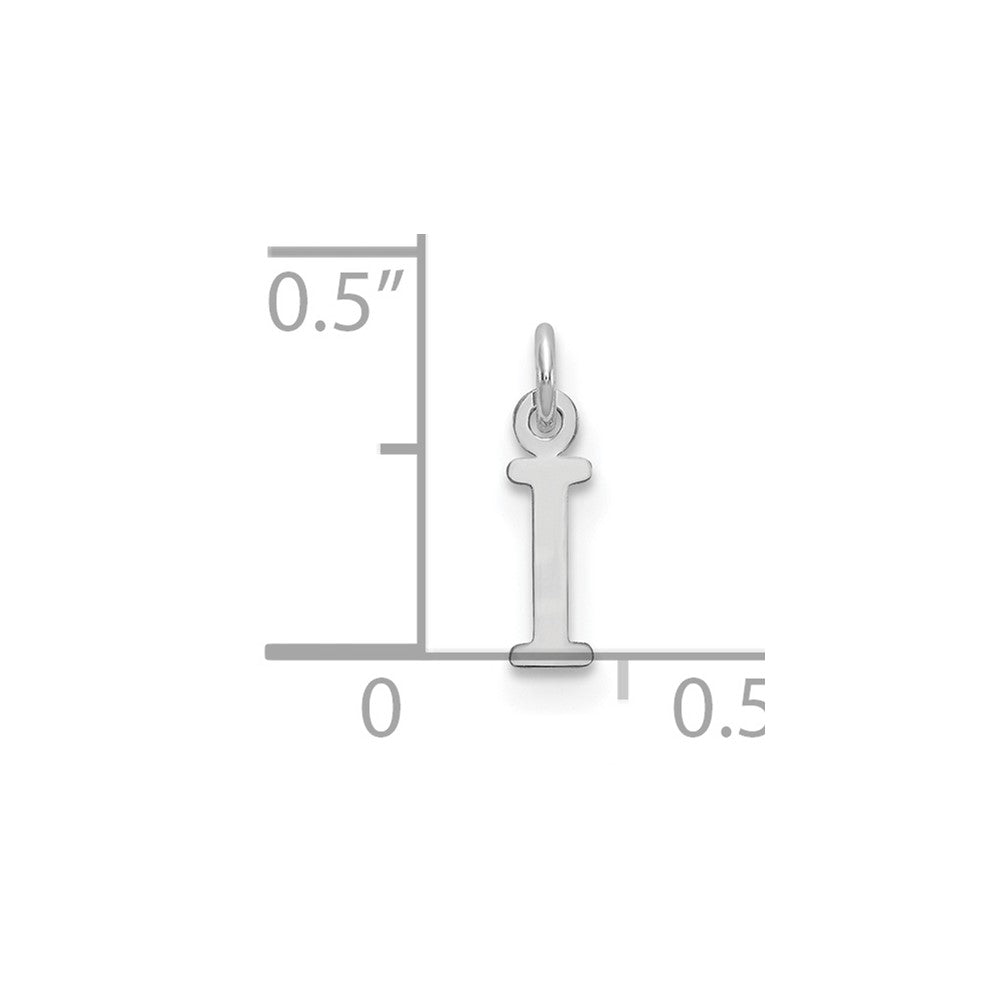 SSI Sterling Silver Rhodium-plated Letter I Initial Charm
