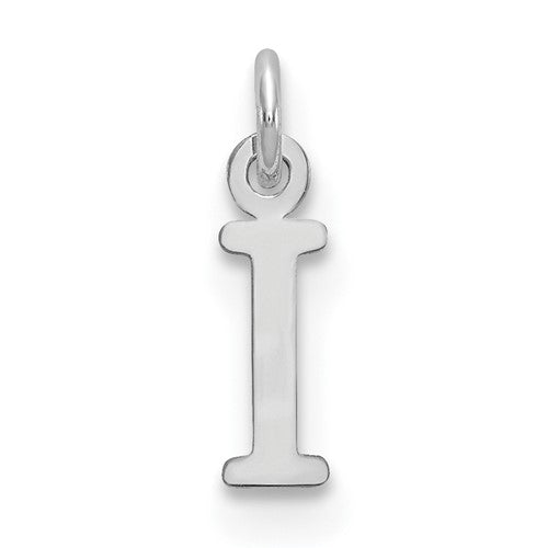 SSI Sterling Silver Rhodium-plated Letter I Initial Charm