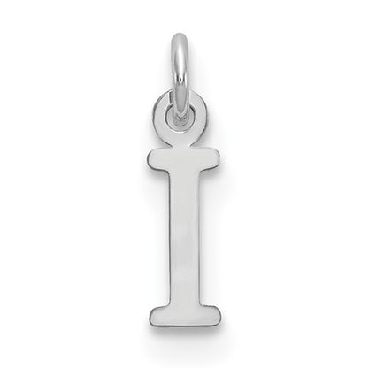 SSI Sterling Silver Rhodium-plated Letter I Initial Charm