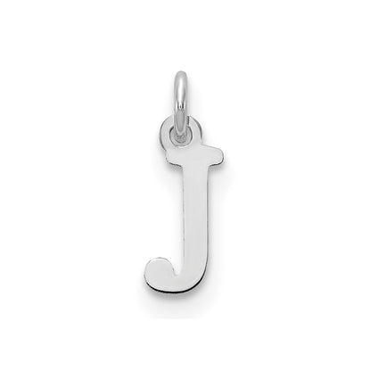 SSI Sterling Silver Rhodium-plated Letter J Initial Charm