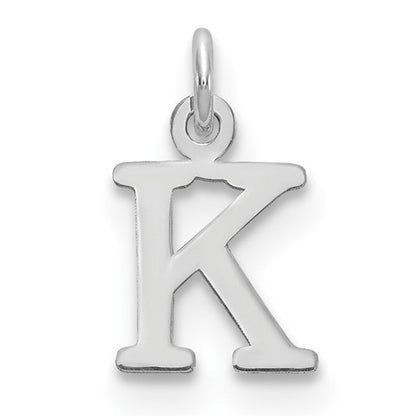 SSI Sterling Silver Rhodium-plated Letter K Initial Charm