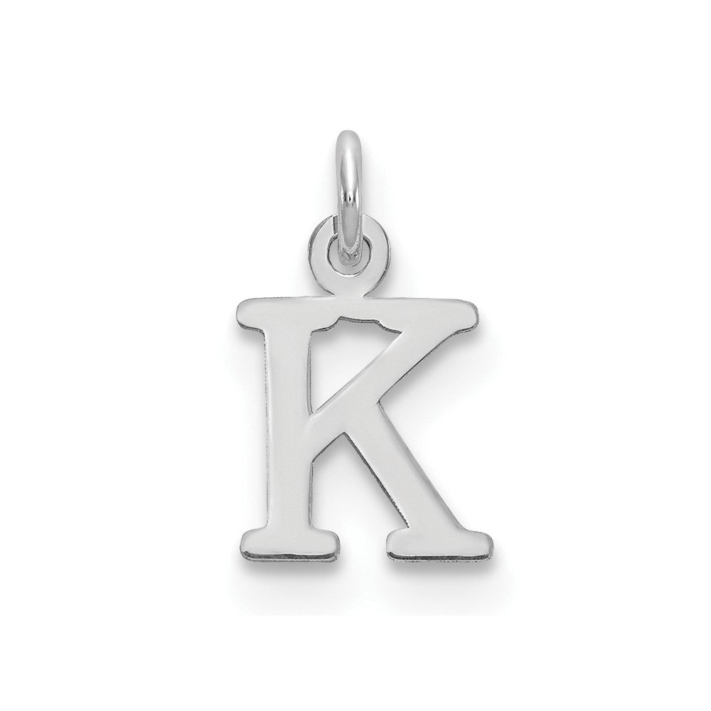SSI Sterling Silver Rhodium-plated Letter K Initial Charm