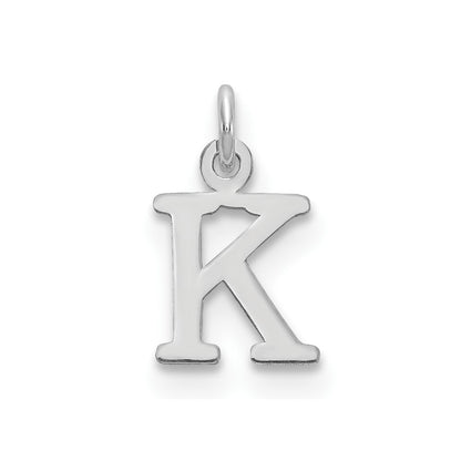 SSI Sterling Silver Rhodium-plated Letter K Initial Charm