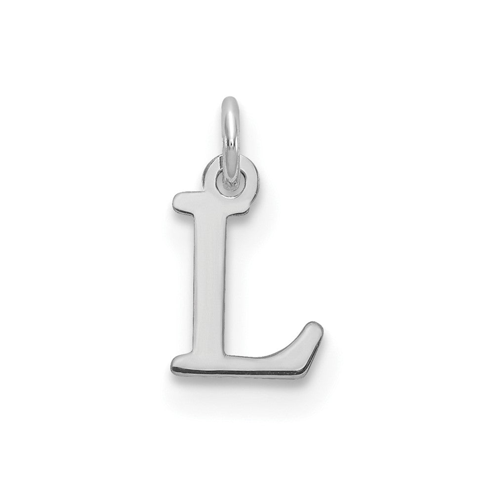 SSI Sterling Silver Rhodium-plated Letter L Initial Charm