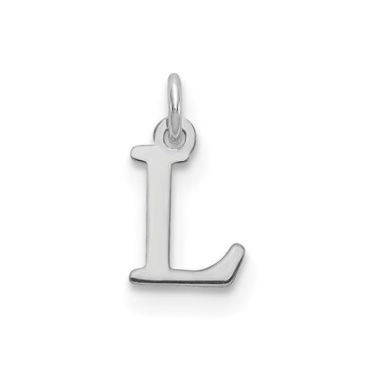 SSI Sterling Silver Rhodium-plated Letter L Initial Charm