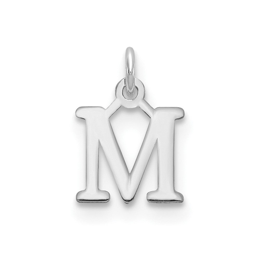 SSI Sterling Silver Rhodium-plated Letter M Initial Charm