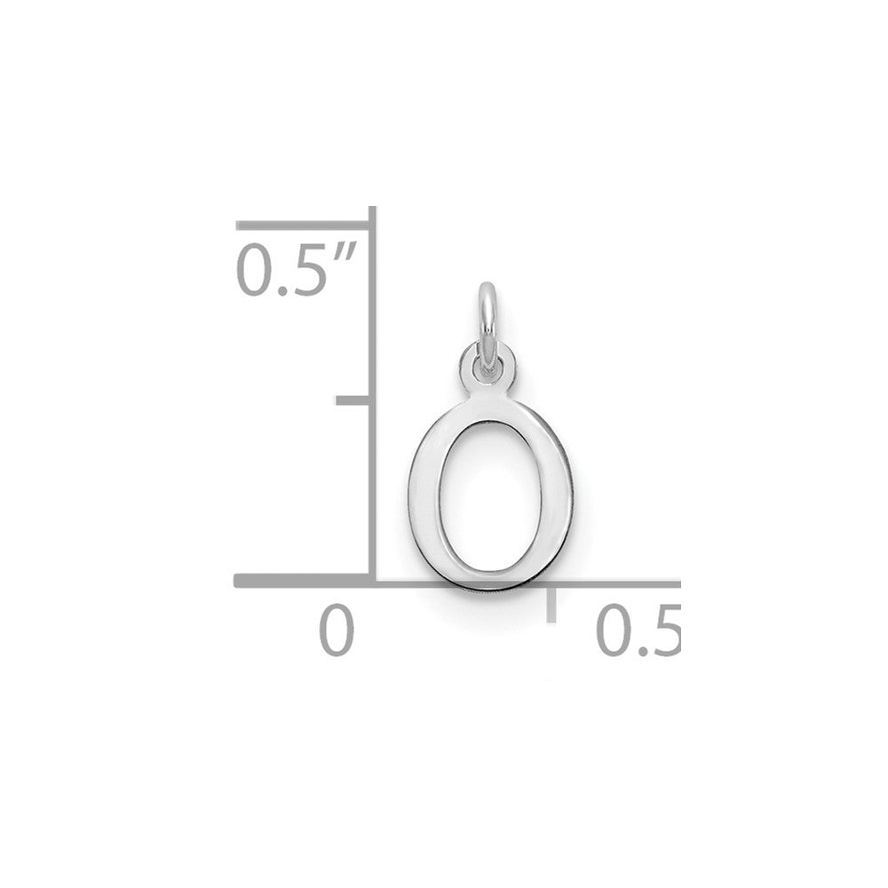SSI Sterling Silver Rhodium-plated Letter O Initial Charm