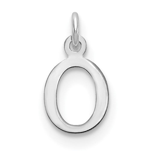 SSI Sterling Silver Rhodium-plated Letter O Initial Charm