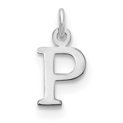 SSI Sterling Silver Rhodium-plated Letter P Initial Charm