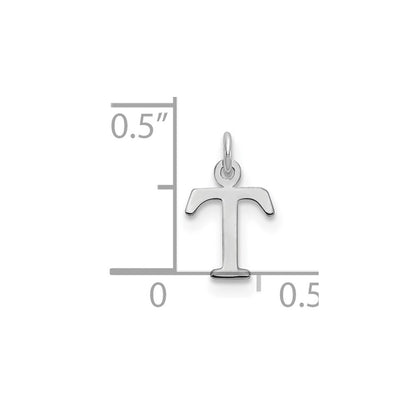 SSI Sterling Silver Rhodium-plated Letter T Initial Charm