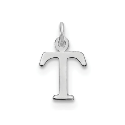 SSI Sterling Silver Rhodium-plated Letter T Initial Charm