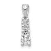 14k White Gold 1/2 carat Lab Grown Diamond VS/SI+ G+ Three Stone Pendant