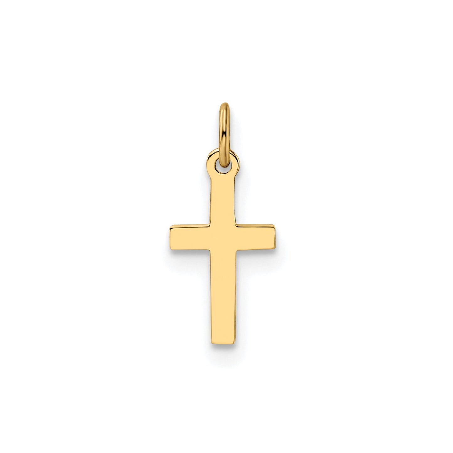 14k Polished Solid Cross Pendant