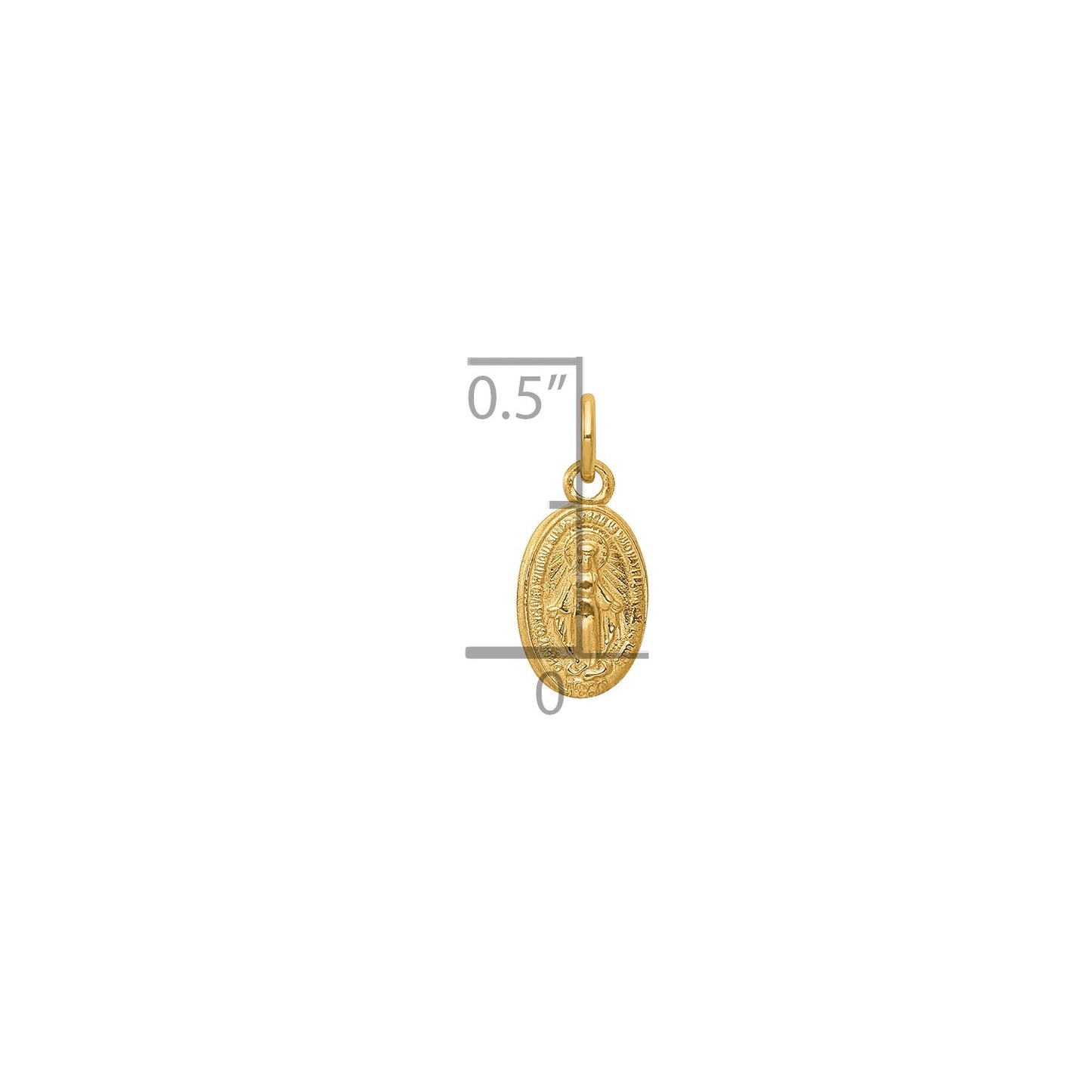 14k Miraculous Medal Charm