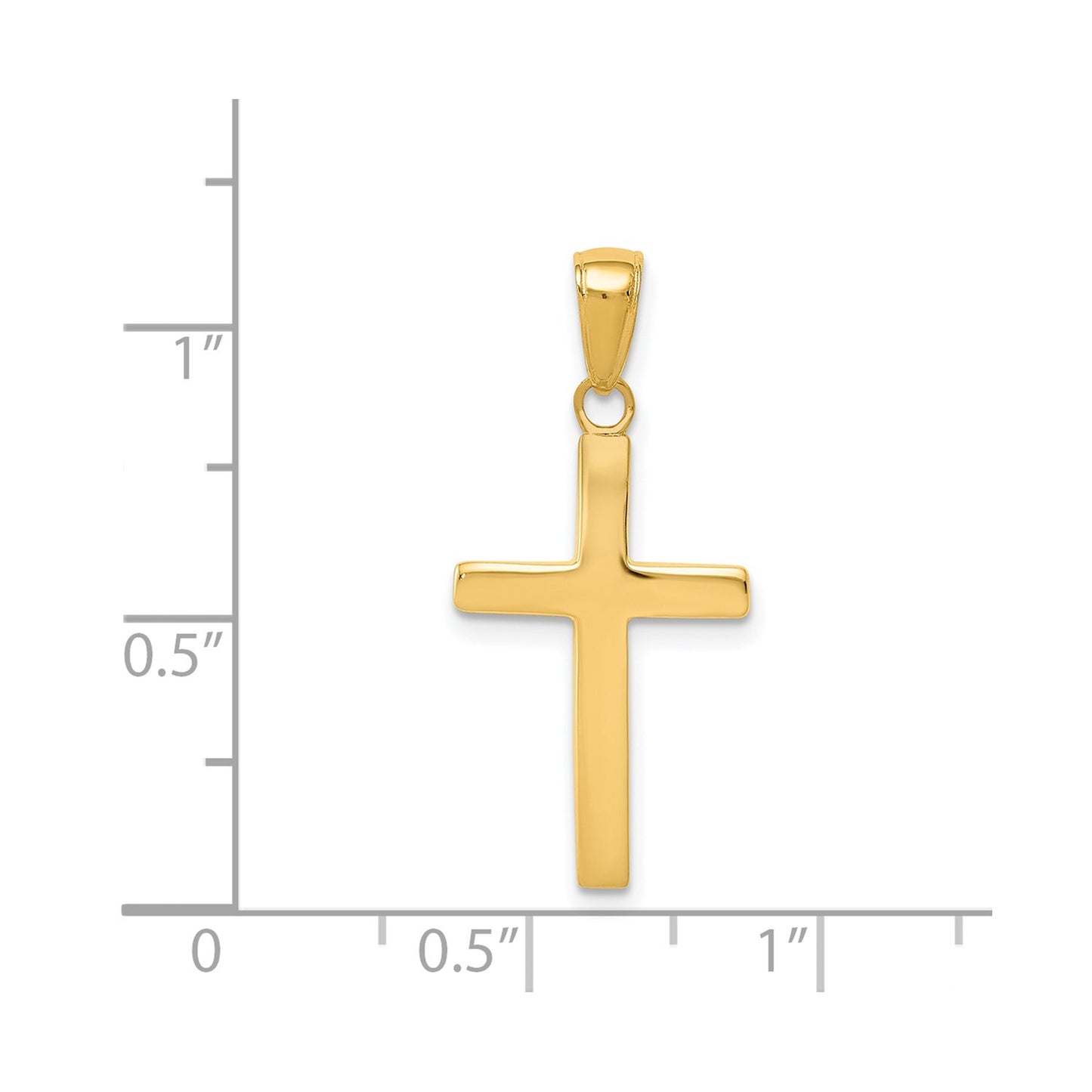 14k Polished Cross Charm