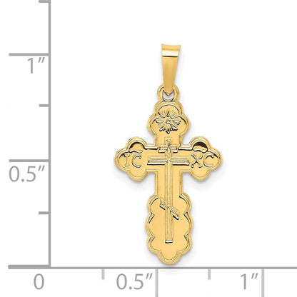 GCM 14k Eastern Orthodox Cross Charm