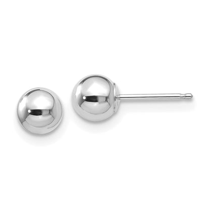 GE 14k White Gold Polished 5mm Ball Post Earrings